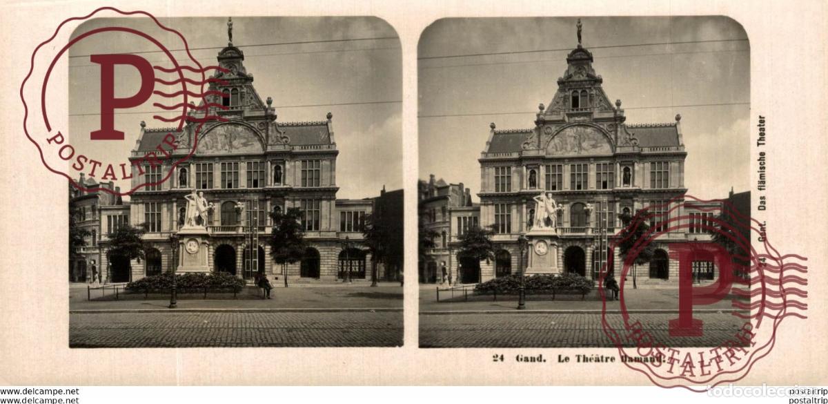 Photographie ancienne: GAND. LE THEATRE FLAMAND - ST&Eacute;R&Eacute;OSCOPIQUE - STEREOSCOPIC