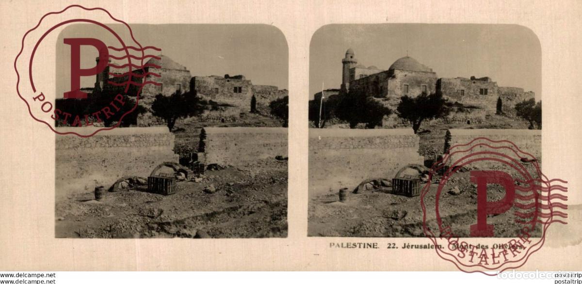 Antique Photography: PALESTINA PALESTINE. JERUSALEM. MONT DES OLIVIERS - ESTEREOSCOPICA - ST&Eacute;R&Eacute;OSCOPIQUE - STEREOSCOPIC