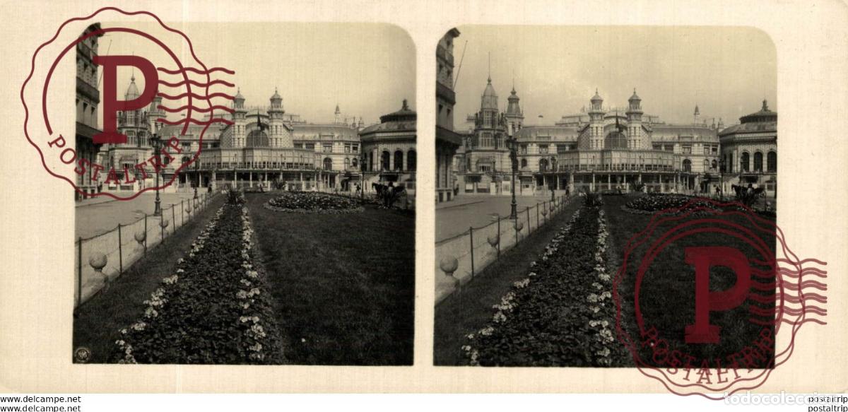 Antique Photography: BELGICA BELGIE. OSTENDE. DER KURSAAL UND AVENUE LEOPOLD - ESTEREOSCOPICA - ST&Eacute;R&Eacute;OSCOPIQUE - STEREOS