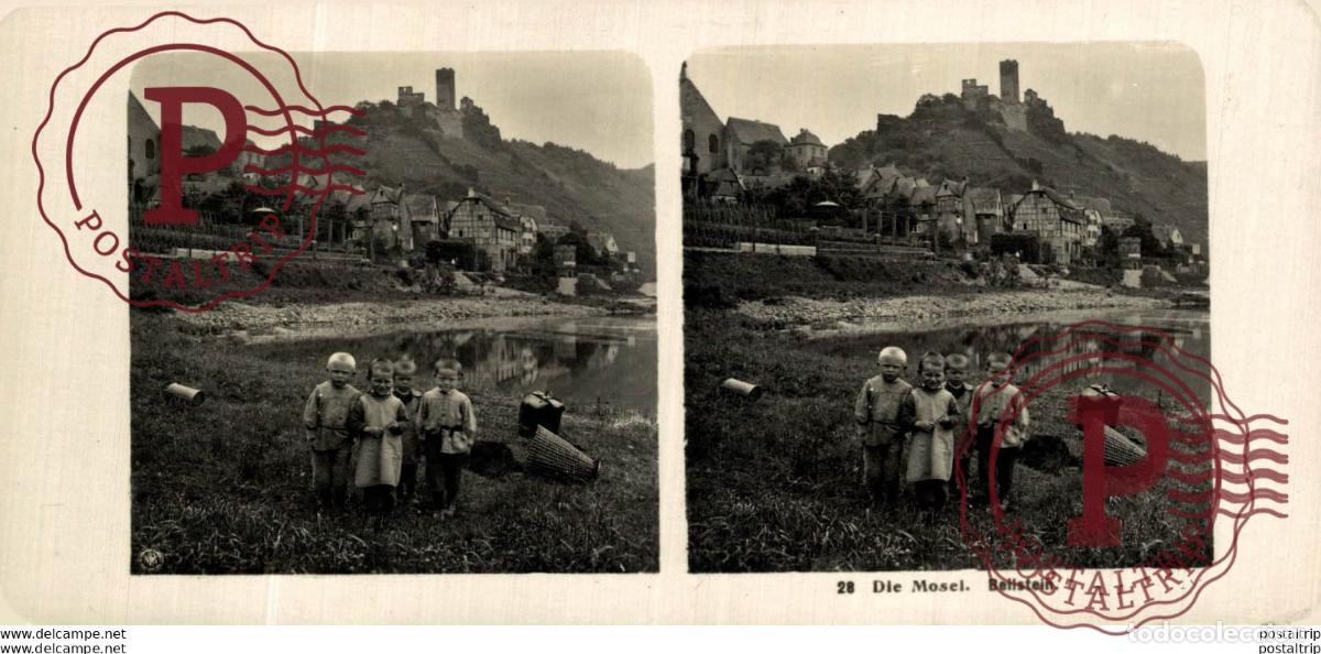 Antique Photography: ALEMANIA GERMANY. DIE MOSEL BELLSTEIN - ESTEREOSCOPICA - ST&Eacute;R&Eacute;OSCOPIQUE - STEREOSCOPIC