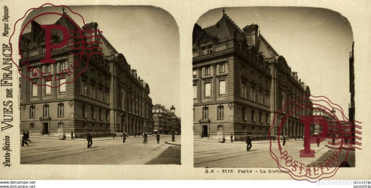 Antique Photography: FRANCIA FRANCE. PARIS LA SORBONNE - ESTEREOSCOPICA - ST&Eacute;R&Eacute;OSCOPIQUE - STEREOSCOPIC