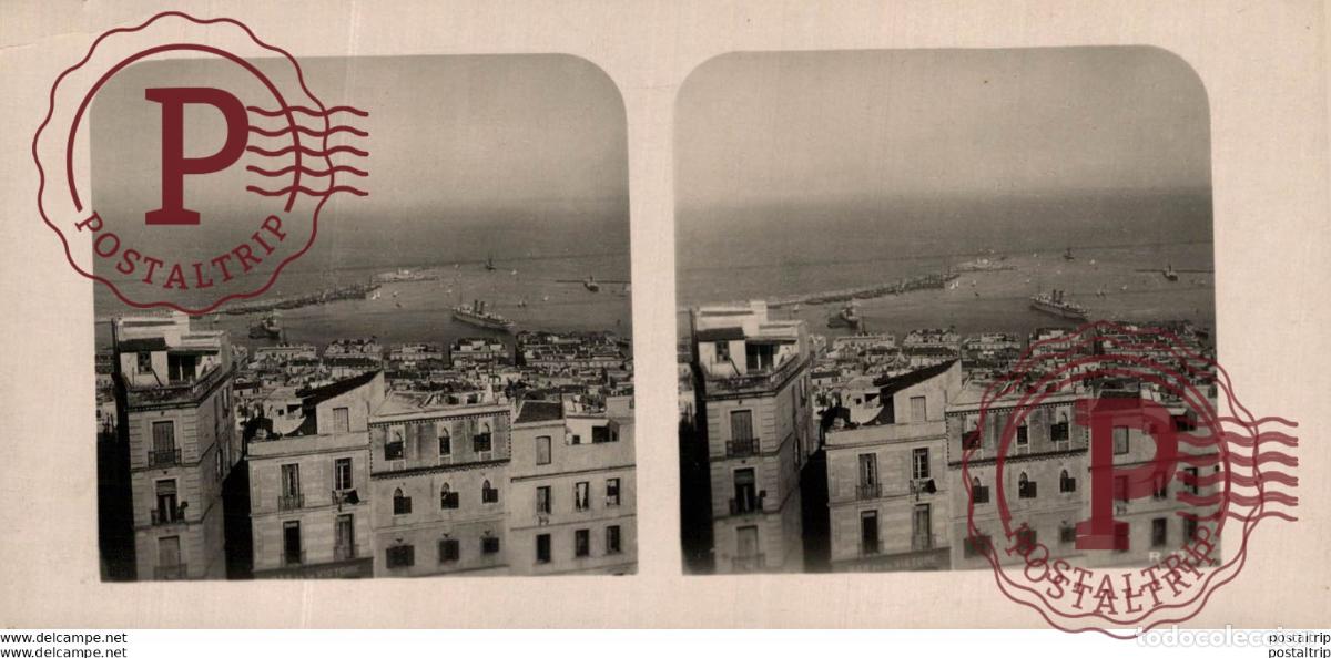 Fotografia antica: ALGERIA. ALGIER. PANORAMA FROM KASBA - ESTEREOSCOPICA - ST&Eacute;R&Eacute;OSCOPIQUE - STEREOSCOPIC