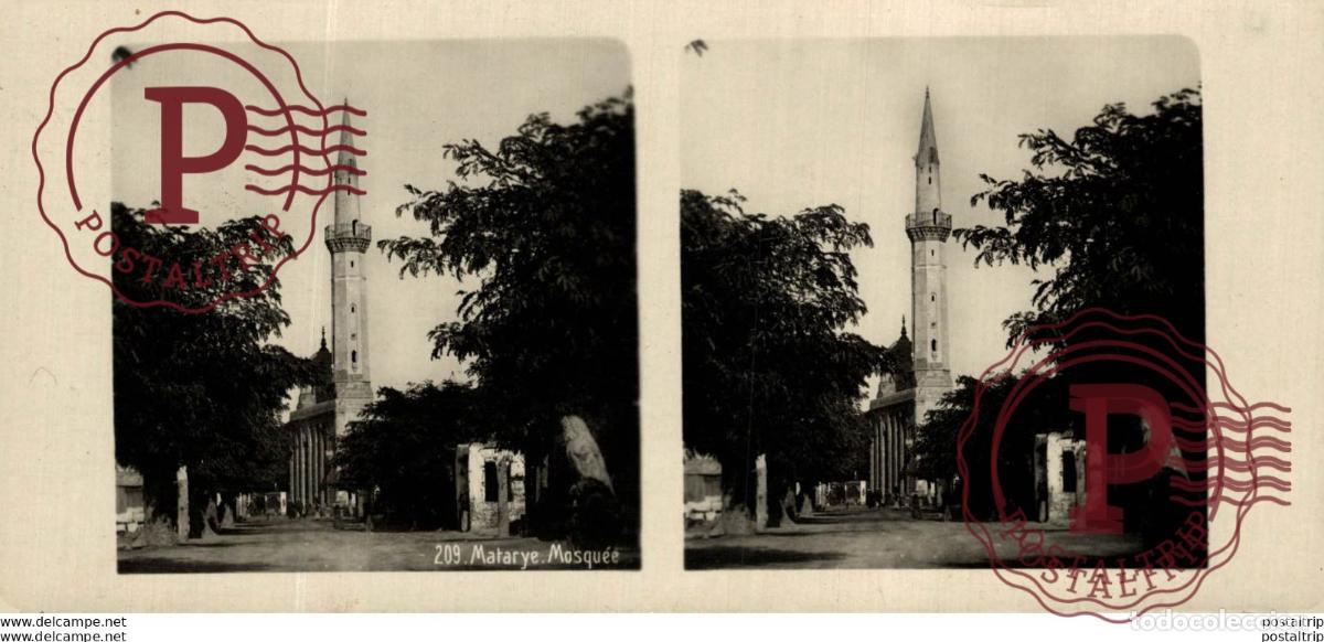 Fotografia antica: EGIPTO. EGYPTE. MATARYE. MOSQUEE - ESTEREOSCOPICA - ST&Eacute;R&Eacute;OSCOPIQUE - STEREOSCOPIC