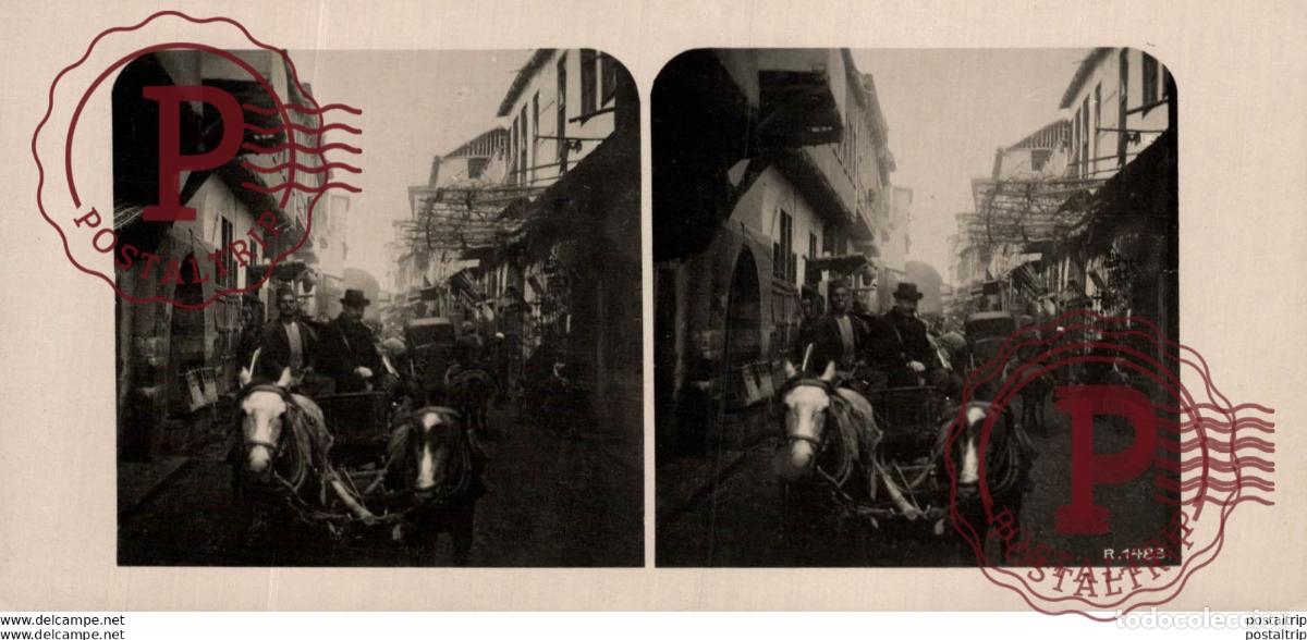 Fotografia antica: SIRIA. SYRIA. DAMASKUS. THE BROAD STREET - ESTEREOSCOPICA - ST&Eacute;R&Eacute;OSCOPIQUE - STEREOSCOPIC