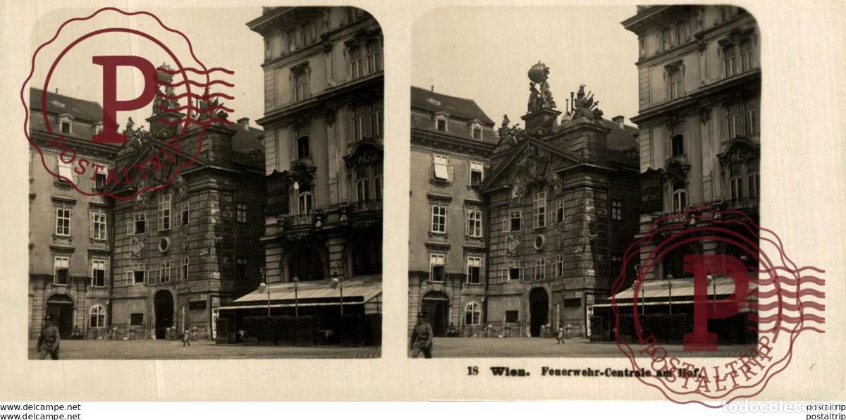 Fotografia antica: AUSTRIA. WIEN. FEUERWEHR-CENTRALE AM HOF. - ESTEREOSCOPICA - ST&Eacute;R&Eacute;OSCOPIQUE - STEREOSCOPIC