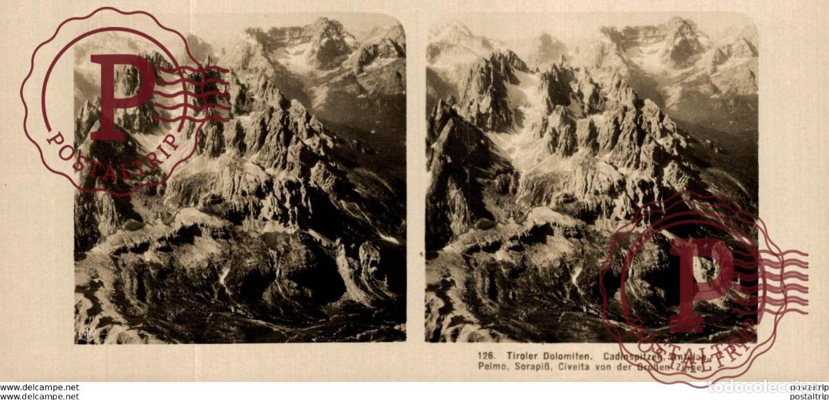 Fotografia antica: TIROL. TIROLER DOLOMITEN... - ESTEREOSCOPICA - ST&Eacute;R&Eacute;OSCOPIQUE - STEREOSCOPIC