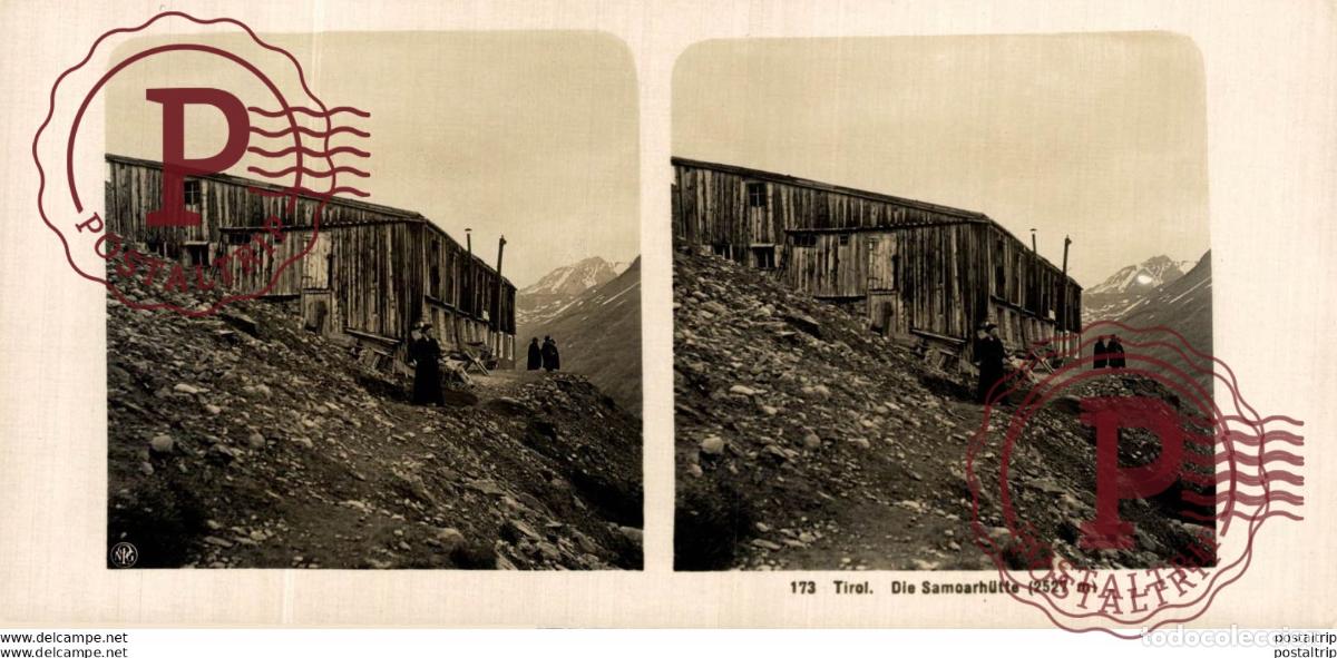 Fotografia antica: TIROL. DIE SAMOARHUTTE - ESTEREOSCOPICA - ST&Eacute;R&Eacute;OSCOPIQUE - STEREOSCOPIC