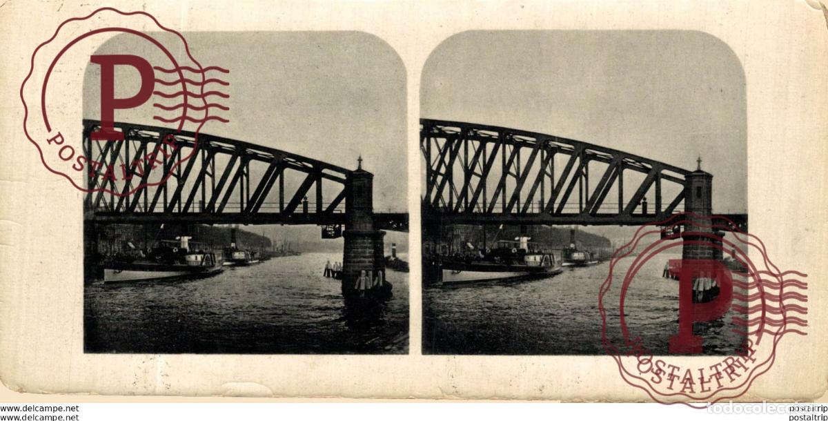 Fotografia antica: HOLANDA. HOLLAND. ROTTERDAM. SPOORBRUG OVER DE MAAS. - ESTEREOSCOPICA - ST&Eacute;R&Eacute;OSCOPIQUE - STEREOSCOP