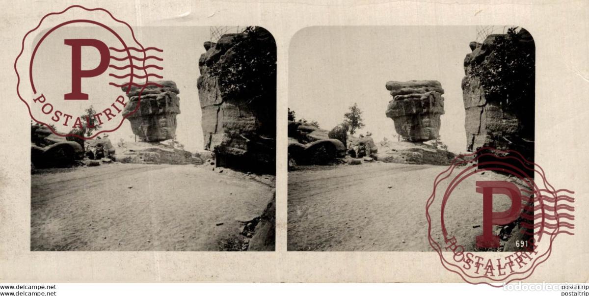 Fotografia antica: USA. IM GOTTERGATEN COLORADO. - ESTEREOSCOPICA - ST&Eacute;R&Eacute;OSCOPIQUE - STEREOSCOPIC