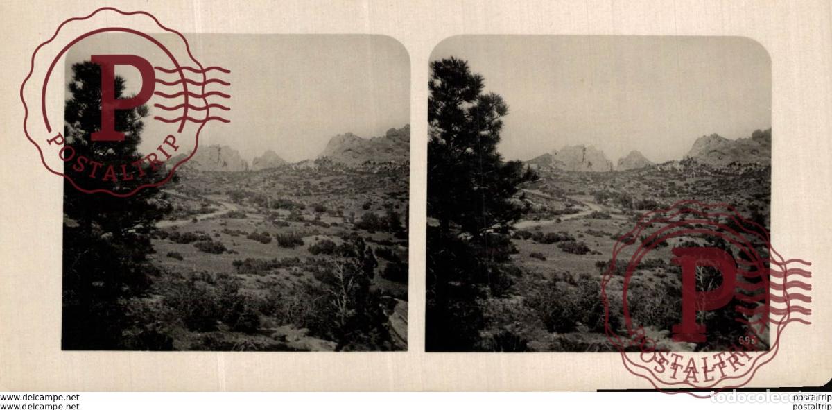 Fotografia antica: USA. IM GOTTERGATEN COLORADO. - ESTEREOSCOPICA - ST&Eacute;R&Eacute;OSCOPIQUE - STEREOSCOPIC