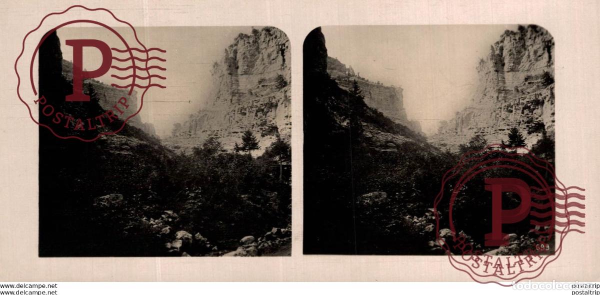 Fotografia antica: USA. IM GOTTERGATEN COLORADO. CAVE OF THE WINDS - ESTEREOSCOPICA - ST&Eacute;R&Eacute;OSCOPIQUE - STEREOSCOPIC