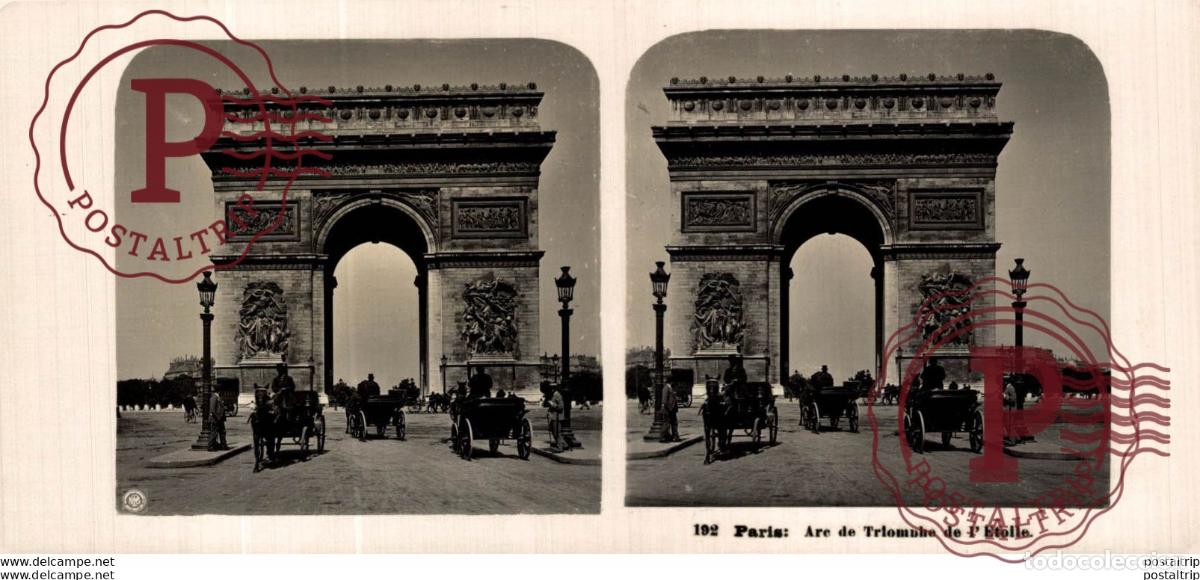 Fotograf&iacute;a antigua: FRANCIA FRANCE. PARIS. ARC DE TRIOMPHE DE LETOLLE - ESTEREOSCOPICA - ST&Eacute;R&Eacute;OSCOPIQUE - STEREOSCOPIC