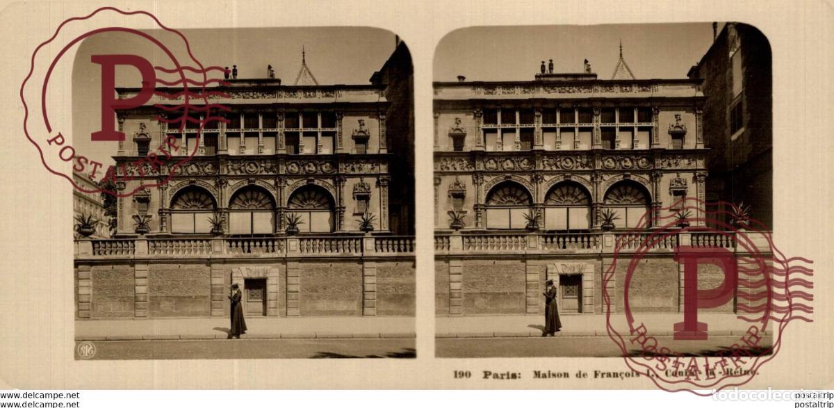 Fotograf&iacute;a antigua: FRANCIA FRANCE. PARIS. MAISON DE FRAN&Ccedil;OIS I COURS LA REINE - ESTEREOSCOPICA - ST&Eacute;R&Eacute;OSCOPIQUE - STER