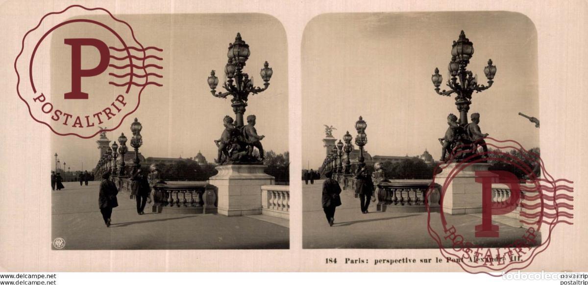 Fotograf&iacute;a antigua: FRANCIA FRANCE. PARIS. PERSPECTIVE SUR LE PONT ALEXANDRE - ESTEREOSCOPICA - ST&Eacute;R&Eacute;OSCOPIQUE - STEREO