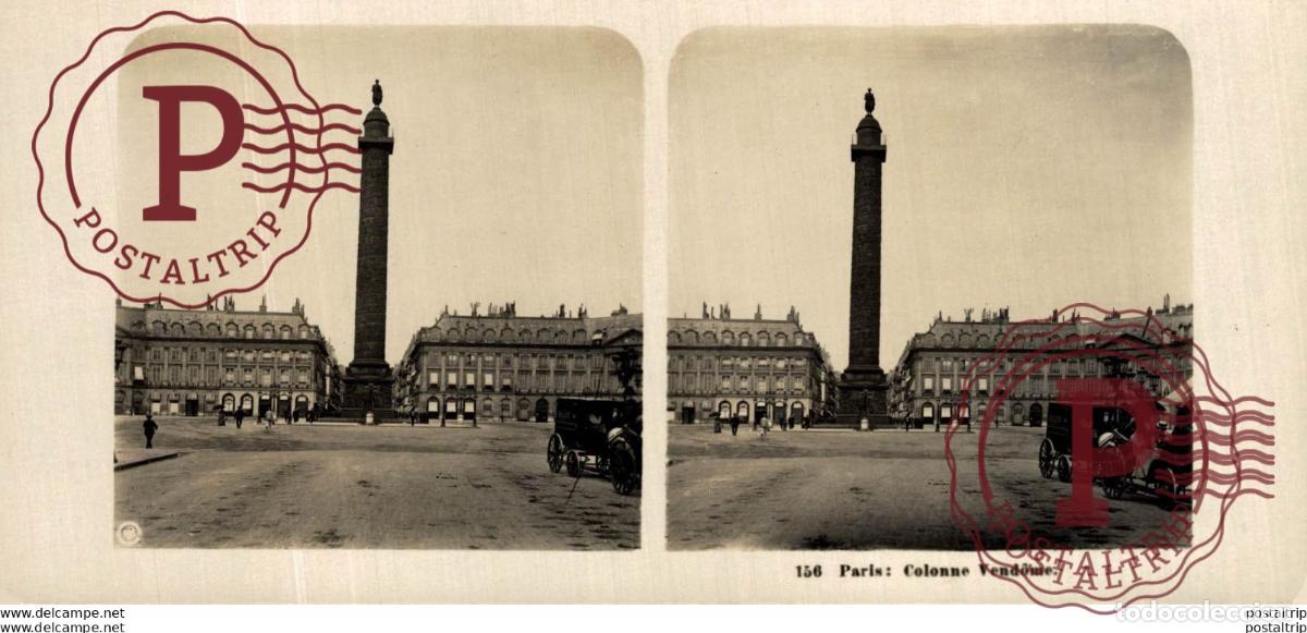 Fotograf&iacute;a antigua: FRANCIA FRANCE. PARIS. COLONNE VENDOME -ESTEREOSCOPICA - ST&Eacute;R&Eacute;OSCOPIQUE - STEREOSCOPIC
