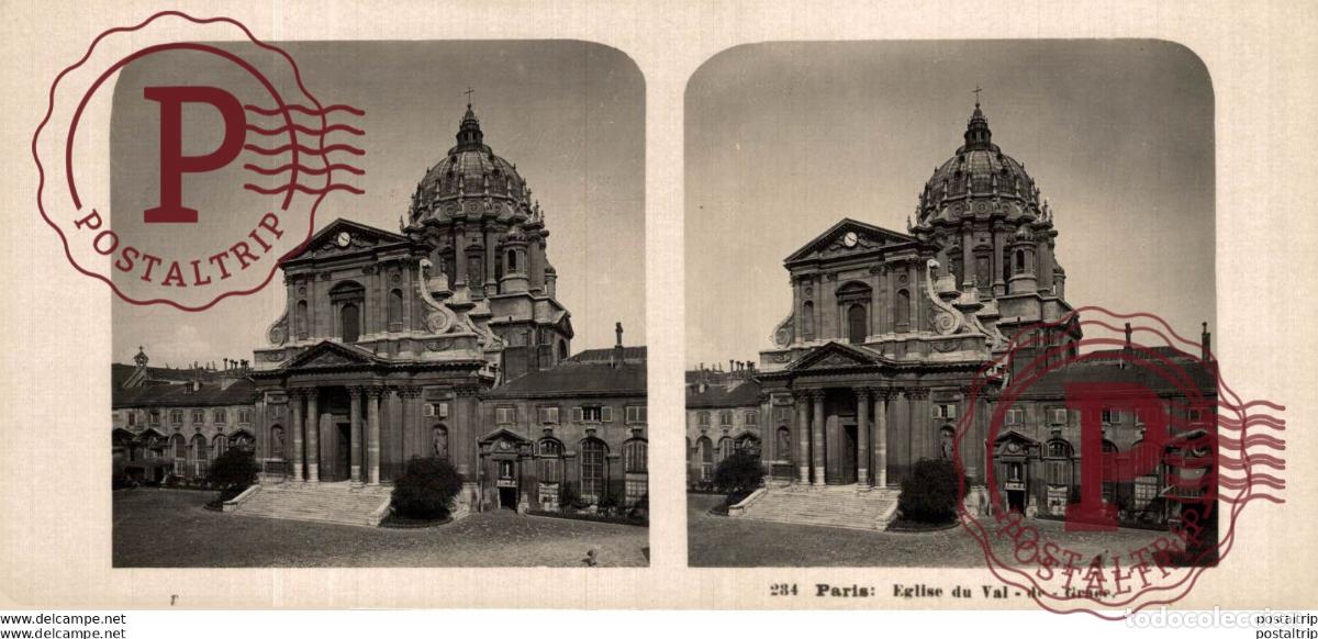 Fotograf&iacute;a antigua: FRANCIA FRANCE. PARIS. EGLISE DU VAL DE GRACE -ESTEREOSCOPICA - ST&Eacute;R&Eacute;OSCOPIQUE - STEREOSCOPIC