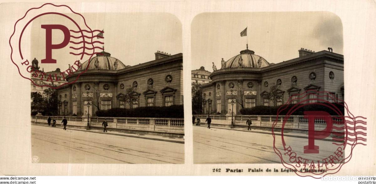 Fotograf&iacute;a antigua: FRANCIA FRANCE. PARIS. PALAIS DE LA LEGION DHONNEUR -ESTEREOSCOPICA - ST&Eacute;R&Eacute;OSCOPIQUE - STEREOSCOPI