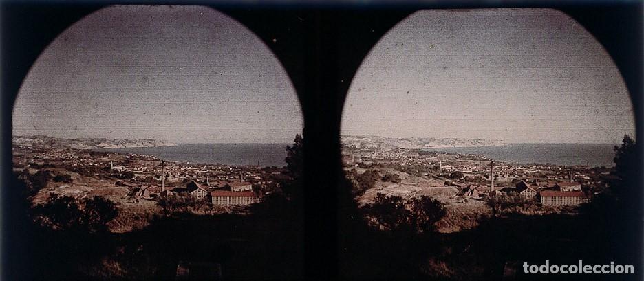 Fotograf&iacute;a antigua: AUTOCROMO ESTEREOSCOPICO DE CRISTAL FORMATO 6 X 13 cm.