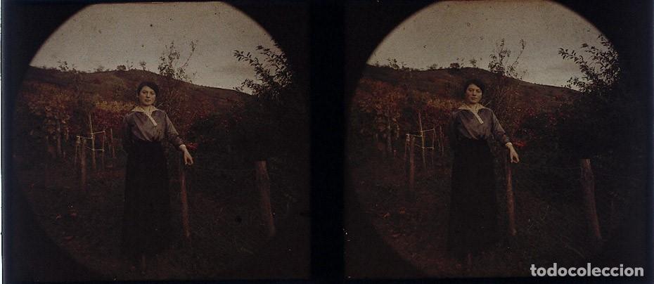 Fotograf&iacute;a antigua: AUTOCROMO ESTEREOSCOPICO DE CRISTAL FORMATO 6 X 13 cm.