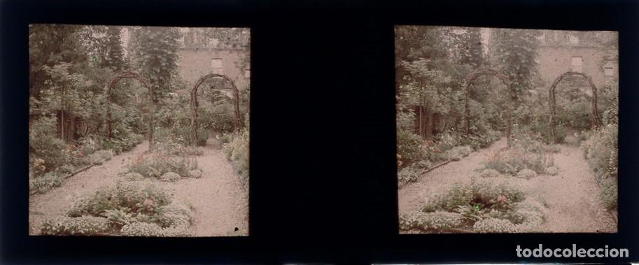 Fotograf&iacute;a antigua: AUTOCROMO ESTEREOSCOPICO DE CRISTAL FORMATO 4.5 X 10.7 cm.