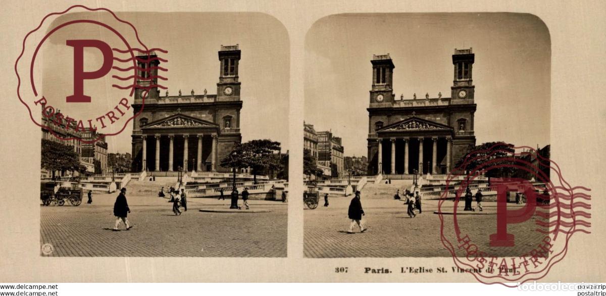 Fotografia antiga: FRANCIA FRANCE. PARIS. LEGLISE ST VINCENT DE PAUL -ESTEREOSCOPICA - ST&Eacute;R&Eacute;OSCOPIQUE - STEREOSCOPIC