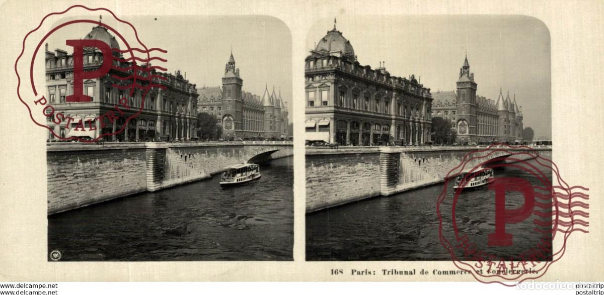 Fotografia antiga: FRANCIA FRANCE. PARIS. TRIBUNAL DE COMMERCE ET CONCIERGERIE. -ESTEREOSCOPICA - ST&Eacute;R&Eacute;OSCOPIQUE - STE