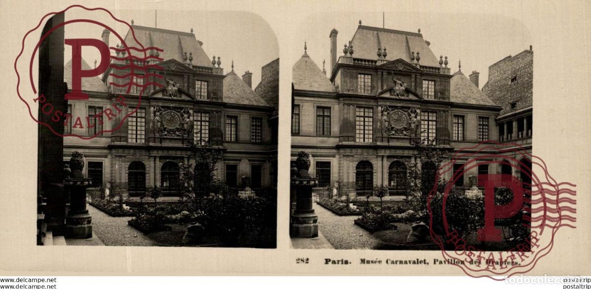 Alte Fotografie: FRANCIA FRANCE. PARIS. PAVILLON DES DRAPIERS-. -ESTEREOSCOPICA - ST&Eacute;R&Eacute;OSCOPIQUE - STEREOSCOPIC