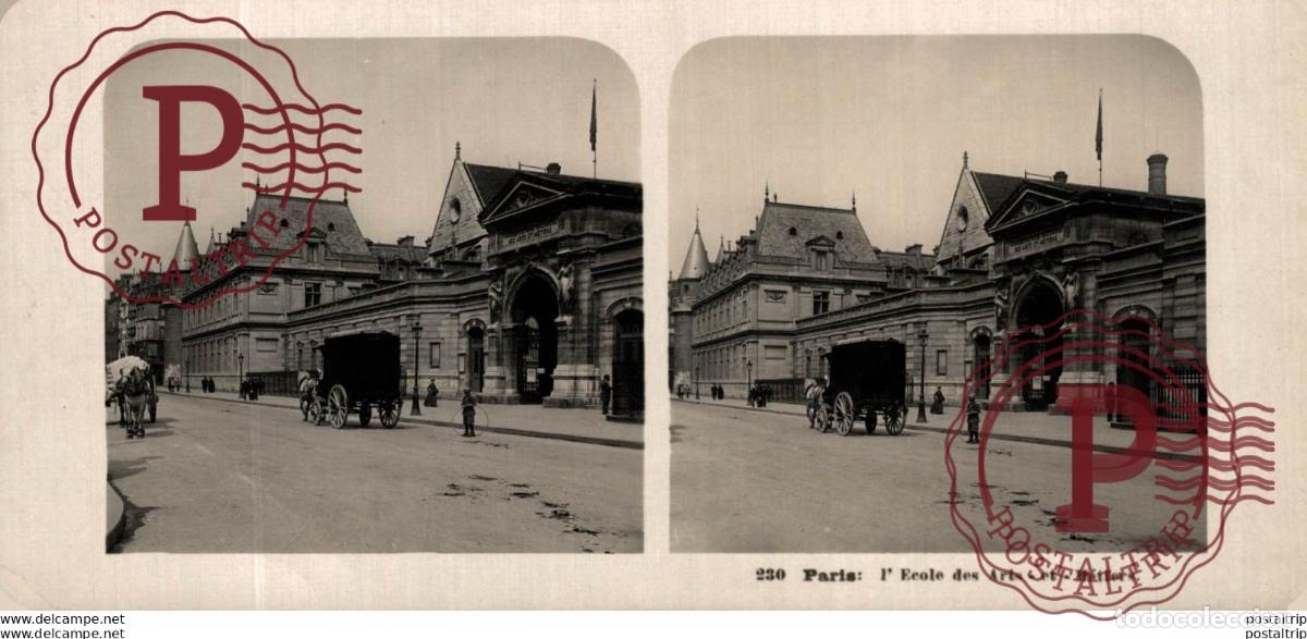Alte Fotografie: FRANCIA FRANCE. PARIS. LECOLE DES ARTS ET METIERS -ESTEREOSCOPICA - ST&Eacute;R&Eacute;OSCOPIQUE - STEREOSCOPIC