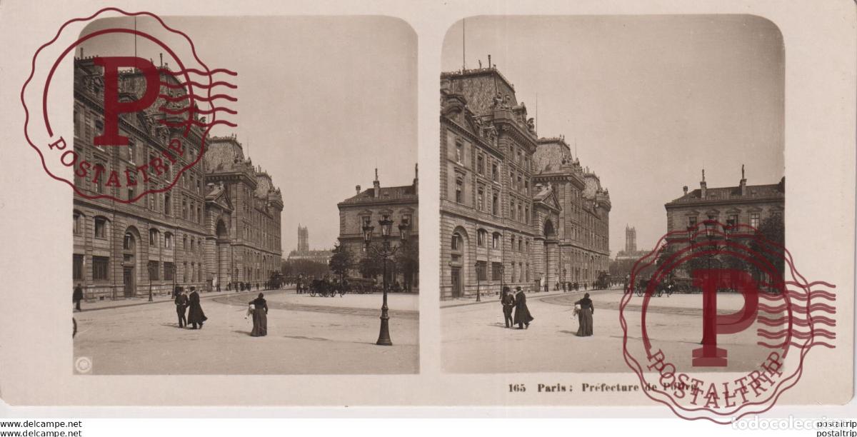 Alte Fotografie: FRANCIA FRANCE. PARIS. PREFECTURE DE POLICE -ESTEREOSCOPICA - ST&Eacute;R&Eacute;OSCOPIQUE - STEREOSCOPIC