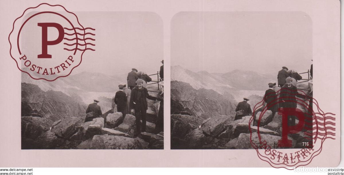 Alte Fotografie: USA. PIKES PEAK THE POINT OF VIEW -ESTEREOSCOPICA - ST&Eacute;R&Eacute;OSCOPIQUE - STEREOSCOPIC