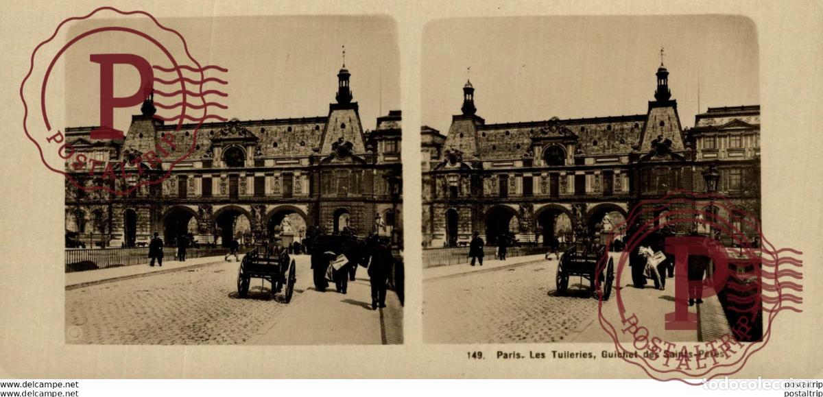 Fotografia antiga: FRANCIA FRANCE. PARIS. LES TUILERIES, GUICHET DE SAINTS PERES. -ESTEREOSCOPICA - ST&Eacute;R&Eacute;OSCOPIQUE - S