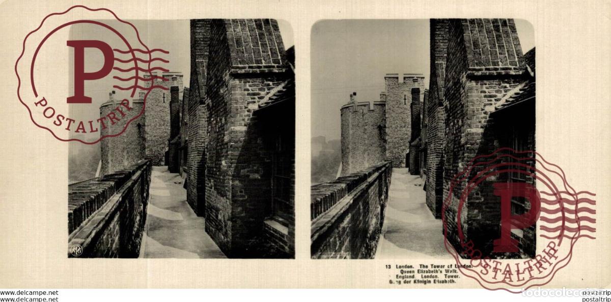 Fotografia antiga: UK. LONDON. THE TOWER OF LONDON. -ESTEREOSCOPICA - ST&Eacute;R&Eacute;OSCOPIQUE - STEREOSCOPIC