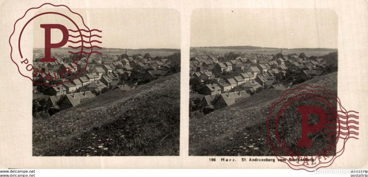 Fotografia antiga: ALEMANIA GERMANY. ST ANDREASBERG VOM GLOCKENBERG. -ESTEREOSCOPICA - ST&Eacute;R&Eacute;OSCOPIQUE - STEREOSCOPIC