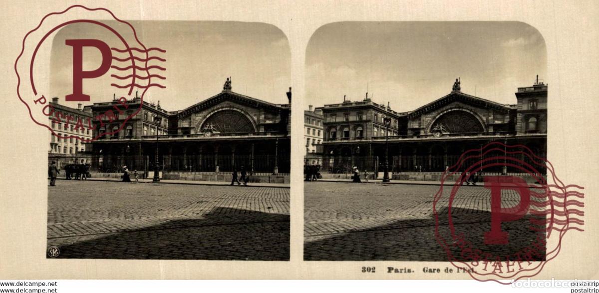Fotografia antiga: FRANCIA FRANCE. PARIS. GARE DE LEST. -ESTEREOSCOPICA - ST&Eacute;R&Eacute;OSCOPIQUE - STEREOSCOPIC