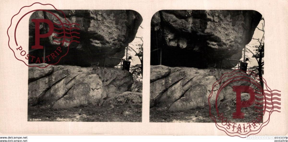 Fotograf&iacute;a antigua: SUIZA SWITZERLAND. SACHS. SCHWEIZ. KRUMME KARLINE AM KUHSTALL. - ESTEREOSCOPICA - ST&Eacute;R&Eacute;OSCOPIQUE -