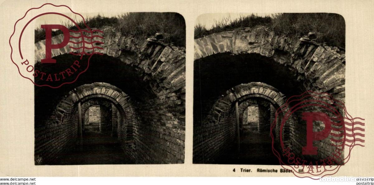 Antique Photography: TRIER. R&Ouml;MISCHE B&Auml;DER. ESTEREOSCOPICA. ST&Eacute;R&Eacute;OSCOPIQUE. STEREOSCOPIC