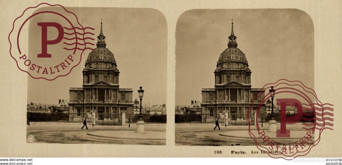 Antique Photography: 243 Paris Les Invalides. ESTEREOSCOPICA. ST&Eacute;R&Eacute;OSCOPIQUE. STEREOSCOPIC