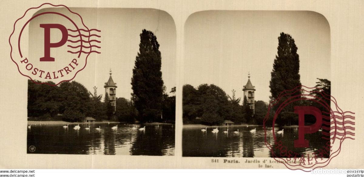 Fotografia antiga: 341 Paris, Jardin dAceelimatation. ESTEREOSCOPICA. ST&Eacute;R&Eacute;OSCOPIQUE. STEREOSCOPIC