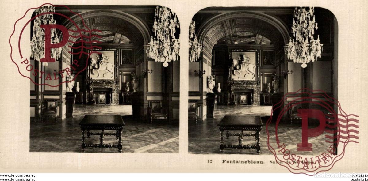 Fotografia antiga: 12. FONTAINEBLEAU. SALON DE ST. LOUIS. ESTEREOSCOPICA. ST&Eacute;R&Eacute;OSCOPIQUE. STEREOSCOPIC