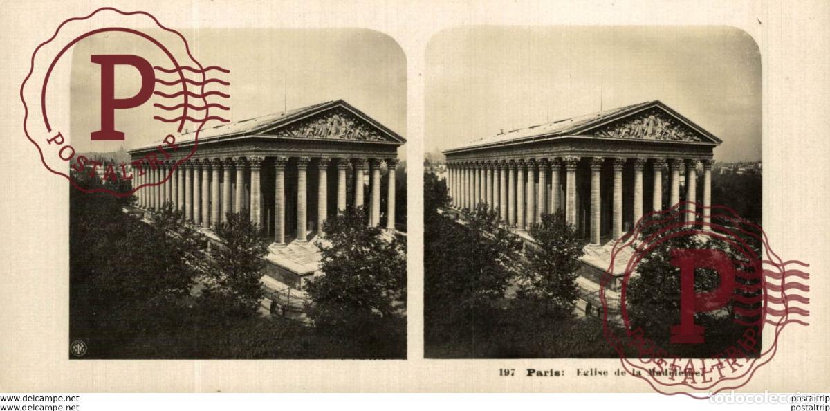 Fotografia antiga: 197 Paris, Exclusive de la Madelelne. ESTEREOSCOPICA. ST&Eacute;R&Eacute;OSCOPIQUE. STEREOSCOPIC