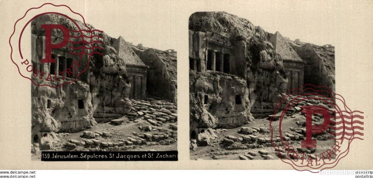Fotografia antiga: 159 J&eacute;rusaslem, Sepulcres St. Jacques et St. Zachari. ESTEREOSCOPICA. ST&Eacute;R&Eacute;OSCOPIQUE. STEREOSCOPIC