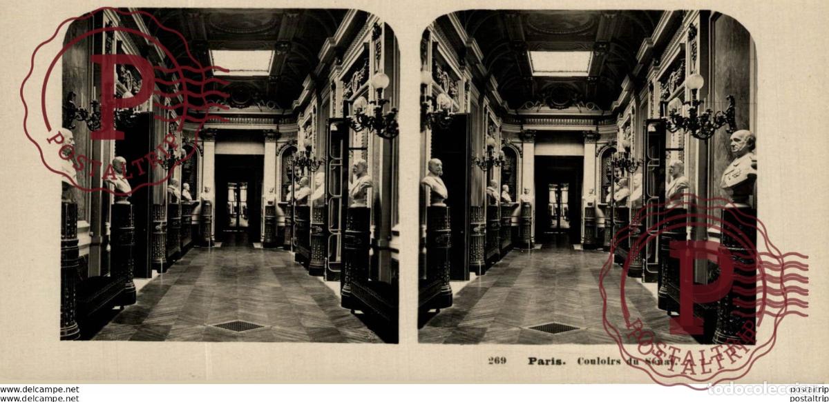 Fotografia antiga: 269 Paris Couloirs du S&eacute;nat. ESTEREOSCOPICA. ST&Eacute;R&Eacute;OSCOPIQUE. STEREOSCOPIC