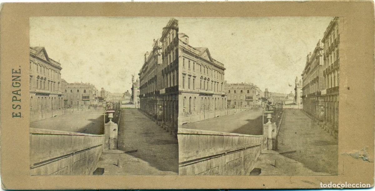 Fotograf&iacute;a antigua: BARCELONA. PLAZA DEL PALACIO REAL. FOTO FRANCESA. HACIA 1870.