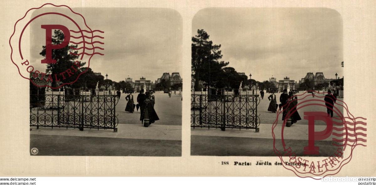 Antique Photography: FRANCIA. FRANCE. BORDEAUX. LES ALLEES DE TOURNY. - ESTEREOSCOPICA - ST&Eacute;R&Eacute;OSCOPIQUE - STEREOSCOPIC