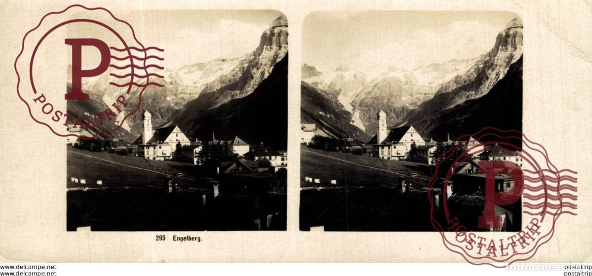 Fotografia antica: SUIZA SWITZERLAND. ENGELBERG. - ESTEREOSCOPICA - ST&Eacute;R&Eacute;OSCOPIQUE - STEREOSCOPIC