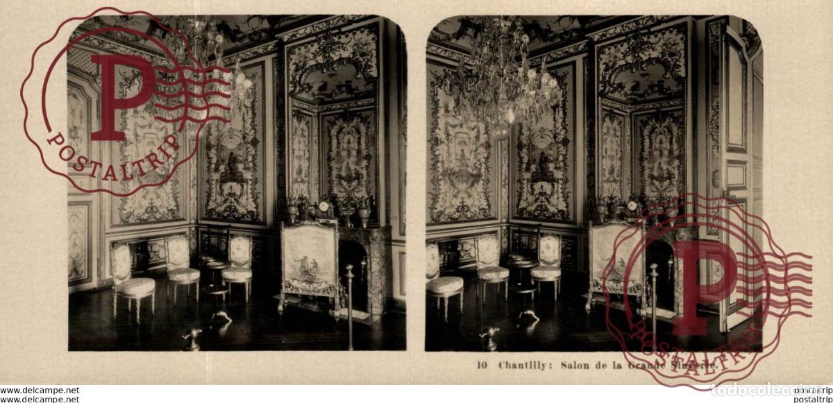 Fotografia antica: 10 Chantilly, Salon de la Grande Singerie. ESTEREOSCOPICA. ST&Eacute;R&Eacute;OSCOPIQUE. STEREOSCOPIC