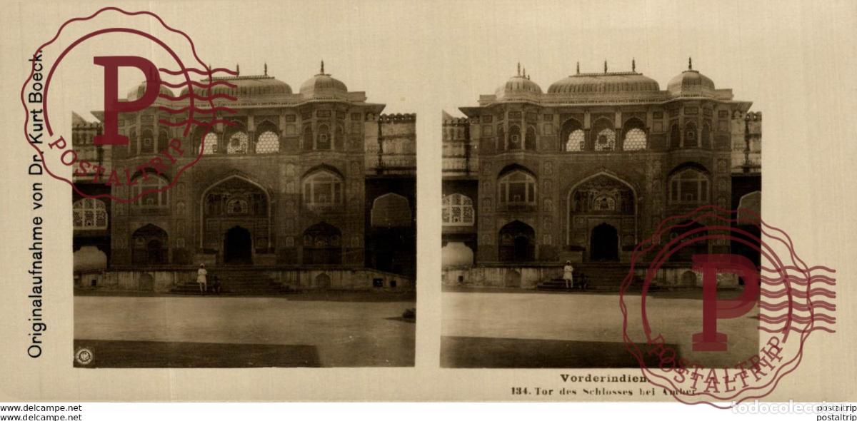 Fotografia antica: INDIA INDE. VORDERINDIEN. DIE TOTE STADT AMBER. - ESTEREOSCOPICA - ST&Eacute;R&Eacute;OSCOPIQUE - STEREOSCOPIC