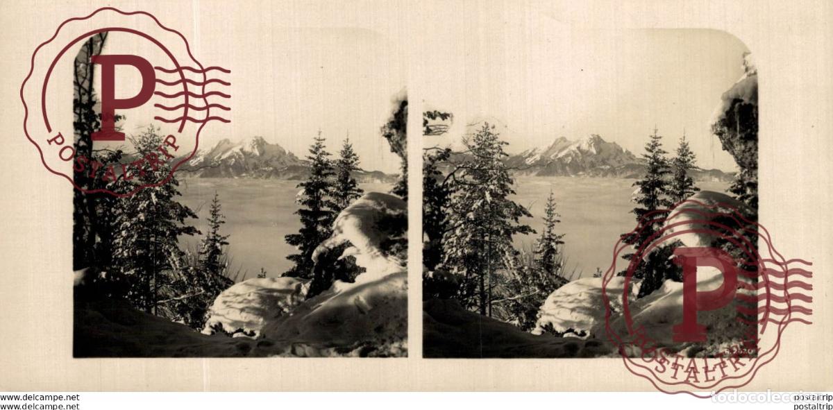 Fotograf&iacute;a antigua: SUIZA SWITZERLAND. RIGI KALTBAD -ESTEREOSCOPICA - ST&Eacute;R&Eacute;OSCOPIQUE - STEREOSCOPIC