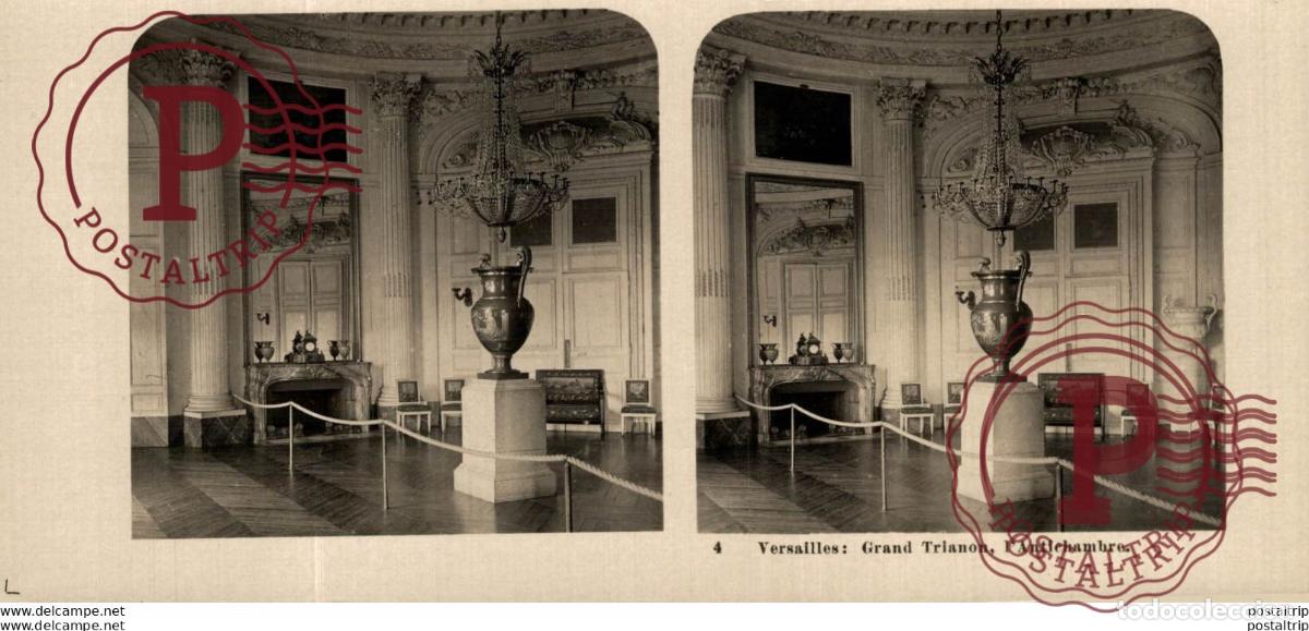 Fotograf&iacute;a antigua: 4 Versailles, Grand Trianon, LAntichambre. ESTEREOSCOPICA. ST&Eacute;R&Eacute;OSCOPIQUE. STEREOSCOPIC