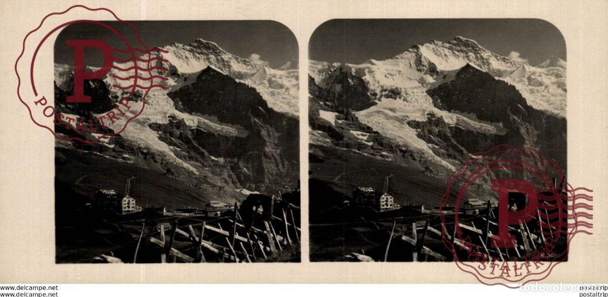 Fotografia antica: SUIZA SWITZERLAND. KL. SCHEIDEGG UND JUNGFRAU -ESTEREOSCOPICA - ST&Eacute;R&Eacute;OSCOPIQUE - STEREOSCOPIC